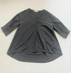 THE SHOP TK ブラック 七分袖ブラウス