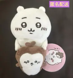 デスクトップから見守るひっかけぬいぐるみ　ちいかわ&カブトムシのサムネイル