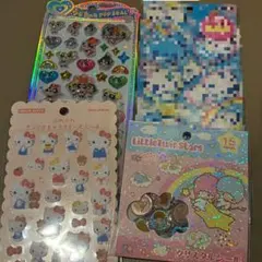 うるちゅるパワパフ キキララおはじき ふわふわシールキティ シール3枚セット