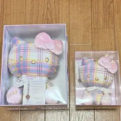 ハローキティ ぬいぐるみ 35周年記念 ロキャロン社 タータンチェック 希少 激レア⭐︎35周年記念ハローキティ タータンチェック柄ぬいぐるみBOX