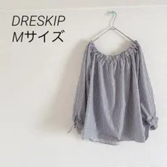 DRESKIPストライプオフショルダーブラウスMポリエステルワールドのサムネイル