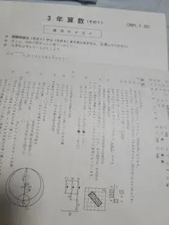 書込み無し 新4年（現3年）2021年1月組分けテスト2教科解答解説付き四谷大塚