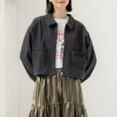 LAKOLE 　ショートデニムブルゾン