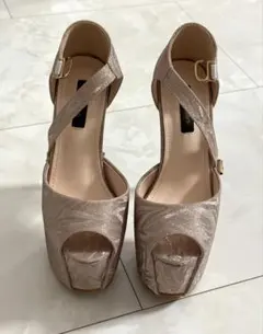 【新品未使用】　ラメハイヒール