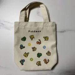 ポケモン　御三家＋ピカチュウ　韓国限定　ピクセル　ミニトート