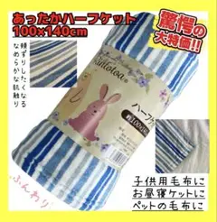 超特価☆あったかフランネルハーフケット☆100×140cm