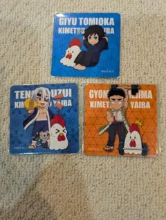 鬼滅の刃 ローソンコラボマグネットシート3点セット　義勇　天元　共鳴