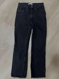 ZARA ダークグレー ハイウエストデニム 34