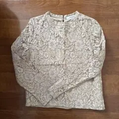 MOUSSY ベージュ レース 長袖トップス