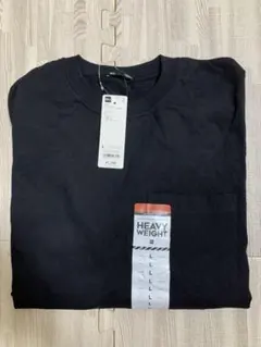 【新品】GU ヘビーウェイトクルーネックT 長袖 Lサイズ ブラック