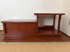 美品】置き床 置床 飾り棚 茶箪笥 和家具 欅（ケヤキ）調 アンティーク
