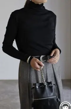 Bonjour sagan ハイネックシアータートルプルオーバー　ハイネック