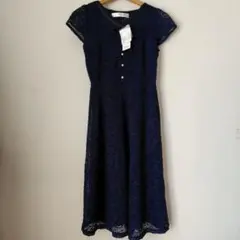 新品★未使用　tocco　トッコクローゼット　ワンピース　ネイビー
