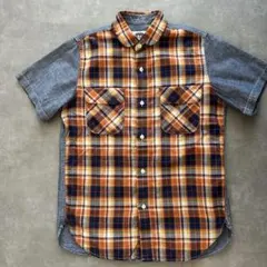 【美品】eYe JUNYA WATANABE MAN デニム切替　チェックシャツのサムネイル