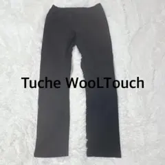 トゥシェ ウールタッチ　ストレッチパンツ M 裏起毛 美シルエット 暖か 黒のサムネイル