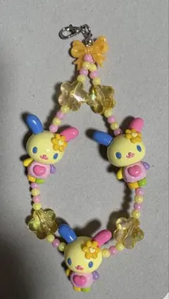 ウサハナ　ビーズストラップ