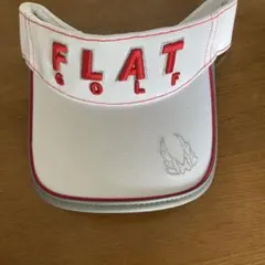 【新品】FLAT GOLF バイザー ホワイト/レッド