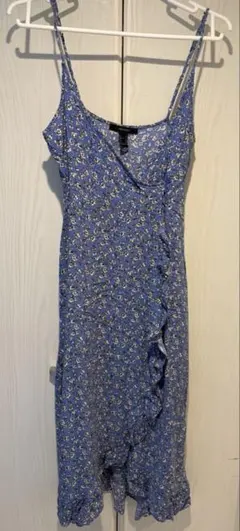 Forever21 花柄 キャミソール ワンピース キャミワンピ ブルー