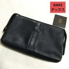 DAKS ダックス セカンド クラッチバッグ 手持ち付き ブラック