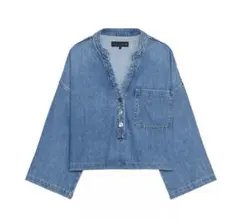 ZARA デニムスタンダードカラーシャツ Sサイズ