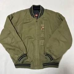 ブルゾン　ma-1 リバーシブル　短丈　ジャケット　　ブラック　カーキ