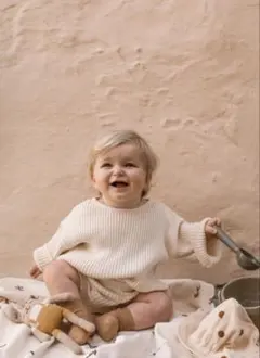 organic zoo Boat Neck Oat Knitted Top