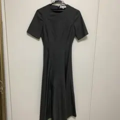 ZARA グレー 半袖ロングワンピース EUR XS