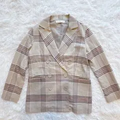 センスオブプレイス ダブルジャケット チェック柄 アーバンリサーチ フリーサイズ