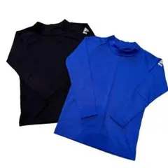アンブロ 長袖インナーウェア アンダーシャツ 130サイズ 黒青 2色セット