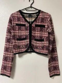 AUNTIEROSA ツイード ニット カーディガン