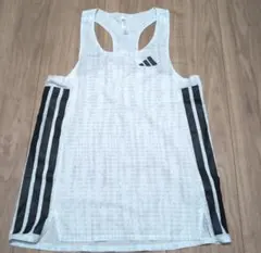 s*a様 美品　adidas ADIZERO タンクトップ S ホワイト
