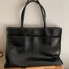 コムサイズム　レザービジネスバッグ　黒