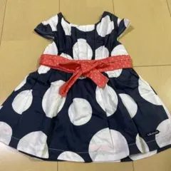 水玉模様のワンピース（95cm未満）