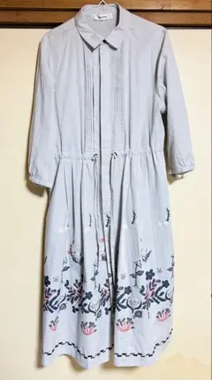 SUPER HAKKA 花柄刺繍 ワンピース