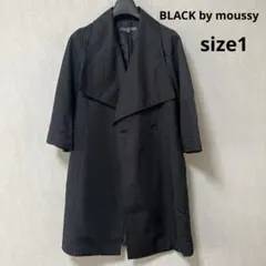 BLACKby moussy ケープコート 七分袖size1 黒　軽アウターのサムネイル