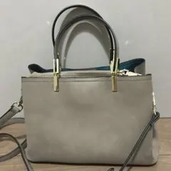 trideep 2wayバック　ショルダー　ハンドバッグ　ベージュ