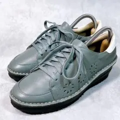 ☆美品☆【ドルチェ】レザーシューズ (23) レースアップ 厚底 本革