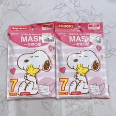 新品未開封　スヌーピー  キッズマスク 7枚入り　2袋　14枚