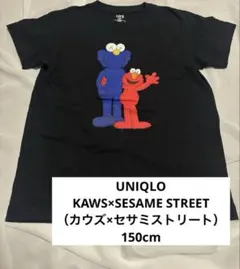 ユニクロ カウズ　セサミストリート コラボTシャツ エルモ 黒 150 UT
