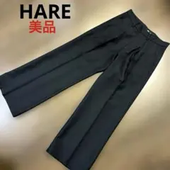ハレ　HARE ブラック　ワイドフレアパンツM 美品