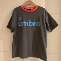 umbro グレーシャツ オレンジアクセント