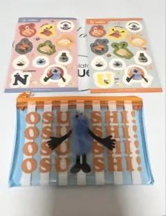 パペットスンスン スシロー コラボ ポーチ/シール スンスン