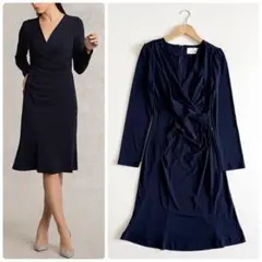 極美品✨kayme ケイミー ブラックチェック フリルシャツワンピース 7 S 極美品✨kayme ケイミー ブラックチェック フリルシャツ