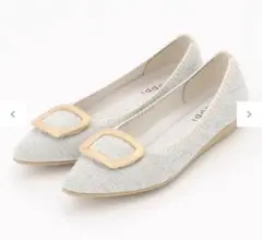 バックル付き ポインテッド パンプス