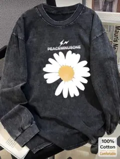 デイジーモチーフ風 Tシャツ／L サイズ