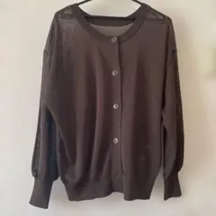 GROBAL WORK カーディガンM ブラウン