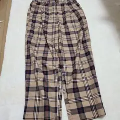 WEGO　メンズ　パンツ　ベージュ チェック柄