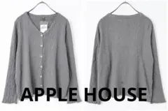 APPLE HOUSE 日本製 綿100% 長袖カーディガン 新品　穴有りのサムネイル