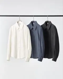 ユニクロ　コットンシャツ　ブルー　xs