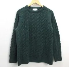 URBAN RESEARCH DOORS ケーブル ニット セーター ネップ 緑